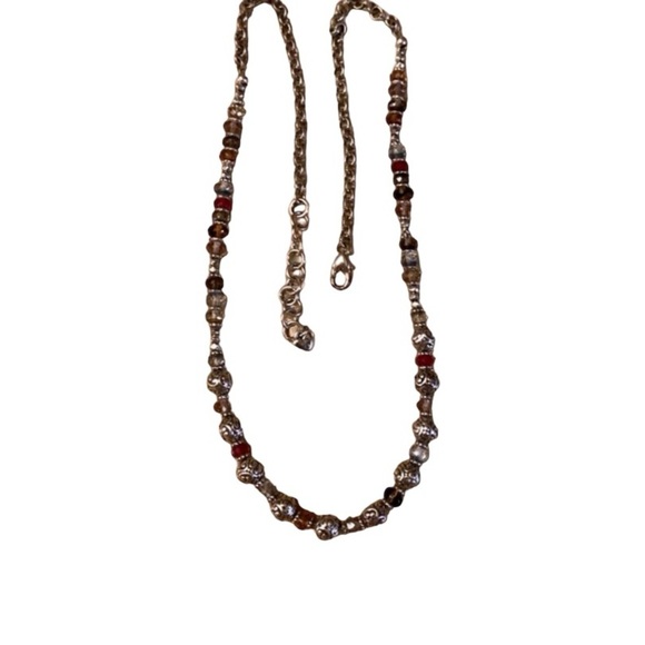 Brighton Latika Multicolor Bead Necklace – Silver & Crystal Boho Charm Y2K - Picture 4 of 9